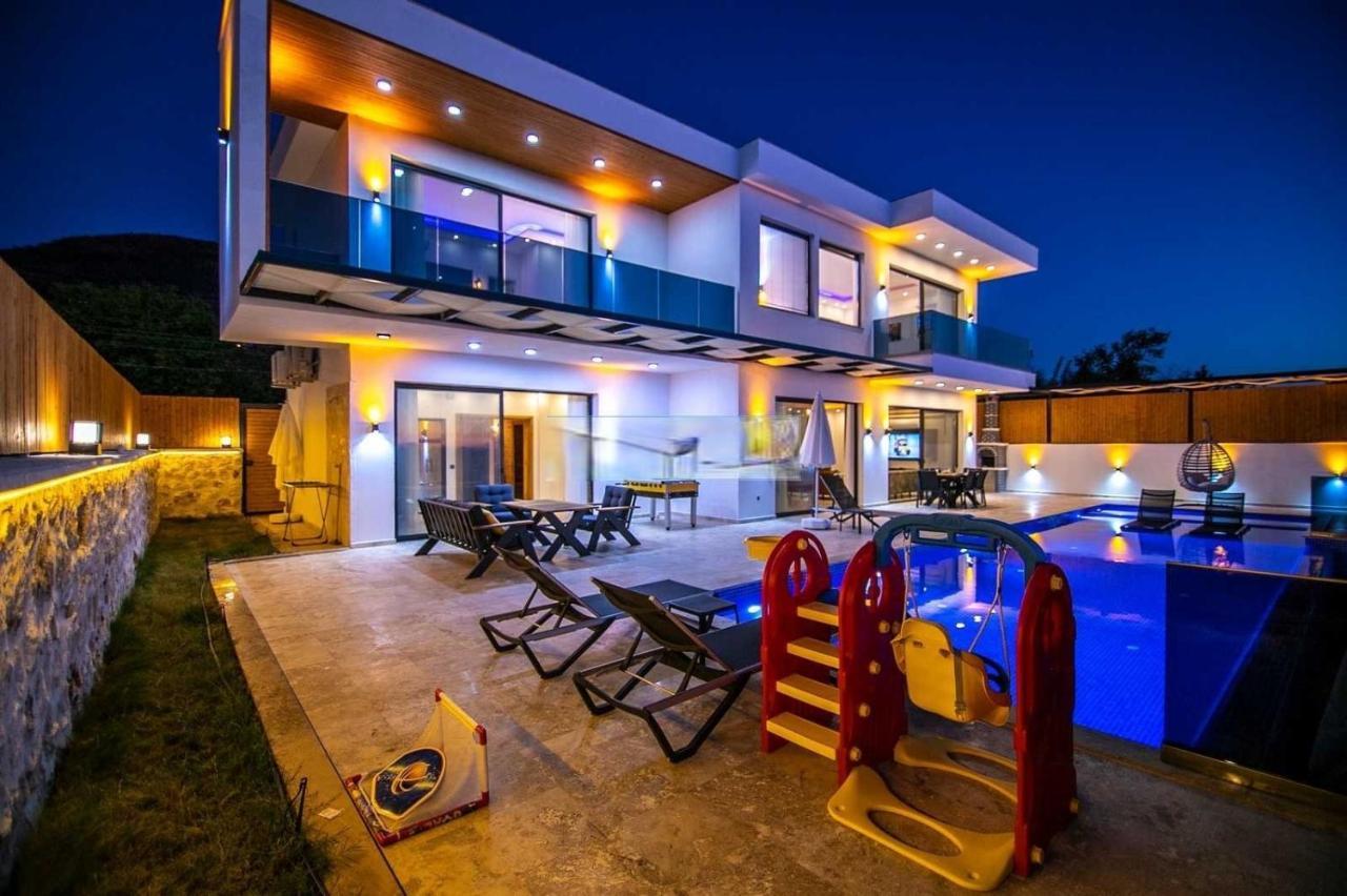 Villa Lycian-Kalkan 3 Bedroom-2 Jakuzzies-Sauna-Turkish Hamam-Huge Private Pool And Lovely Garden كاس المظهر الخارجي الصورة